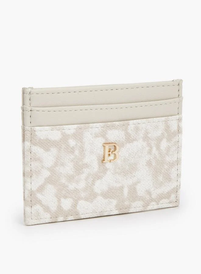 Flora Bella By Shoexpress Textured Card Holder With Monogram Detail